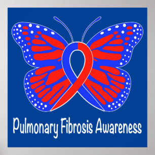 Poster Pulmonary Fibrosis Awareness Butterfly