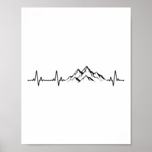Poster Pulsação de Pulsação de Montanha de Caminho