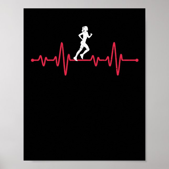 Poster Pulse runner funny athletics jogging (Frente)