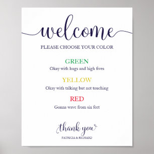Poster Pulseira de Distância Social Sinal de Casamento