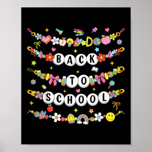 Poster Pulseira Feliz de Volta às Aulas Primeiro Dia de A
