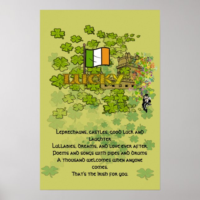 Poster Pulseiras, Castelos, Boa Sorte e Risos (Frente)
