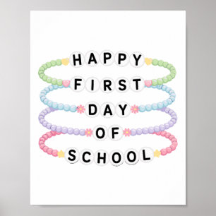 Poster Pulseiras de Boas-Vindas de Volta à Escola Primeir