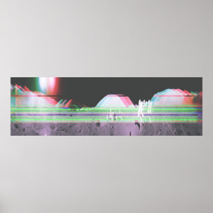 Poster Pulso aleatório de Apollo 17 do panorama da lua