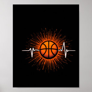 Poster Pulso De Basquete - Amor Para O Jogo Tee