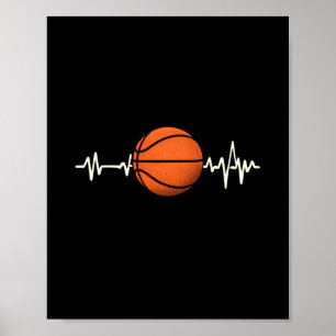 Poster Pulso De Basquete - Amor Para O Jogo Tee 1