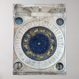Poster Pulso de disparo astrológico, praça San Marco,