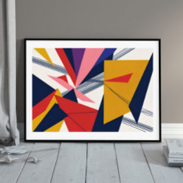 Poster Pulso Fragmentado: Ritmo Geométrico Negrito