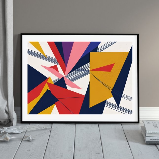 Poster Pulso Fragmentado: Ritmo Geométrico Negrito (Criador carregado)