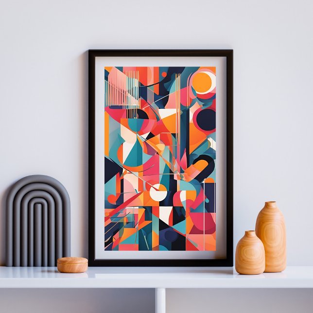 Poster Pulso Geométrico de Cor (Criador carregado)