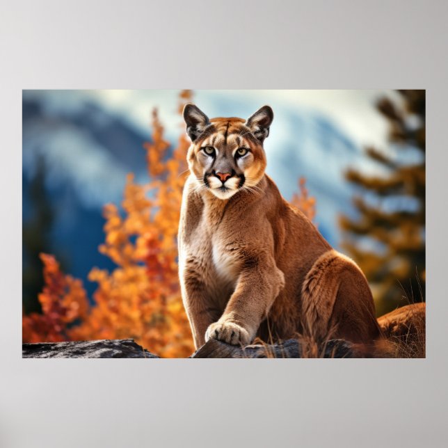 Poster Puma Animal Selvagem Natureza Selvagem Parede Colo (Frente)
