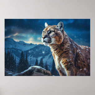 Poster Puma Animal Selvagem Natureza Selvagem Parede Colo