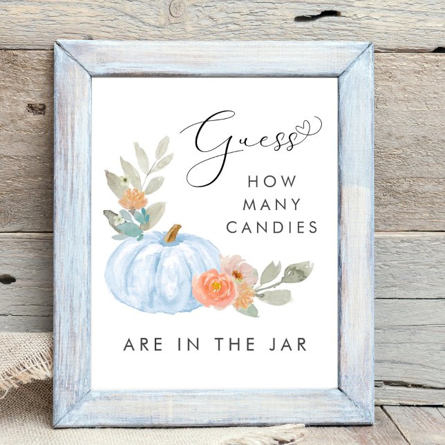 Poster Pumpkin Adivinha Quantos Jogos de Chá Candies Boy (Criador carregado)