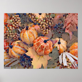 Poster Pumpkin Autumn Orange Deixa Pintura Digital