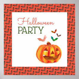 Poster Pumpkin & Bats, Boas-vindas ao Halloween
