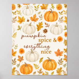 Poster Pumpkin Bonito Ação de Graças
