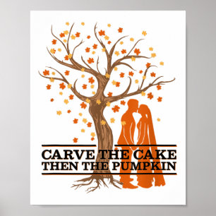 Poster Pumpkin Carver & Bolo De Casamento Para Bride