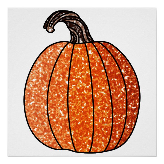 Póster Pumpkin com brilho (Frente)