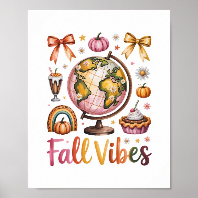 Poster Pumpkin de Campo de Camisa de Cabra (Frente)