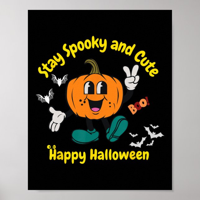 Poster Pumpkin De Halloween Louco E Bonito (Frente)