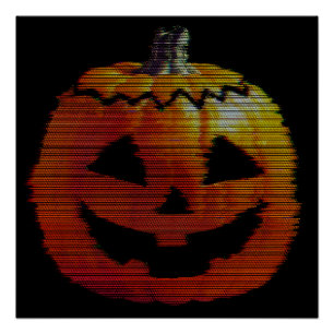 Póster Pumpkin de TV reluzente