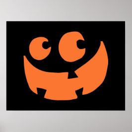 Póster Pumpkin do Dia das Bruxas Feliz Laranja