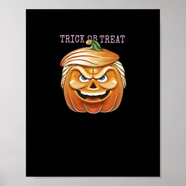 Poster Pumpkin Donald, Dia de as Bruxas engraçado Assusta (Frente)