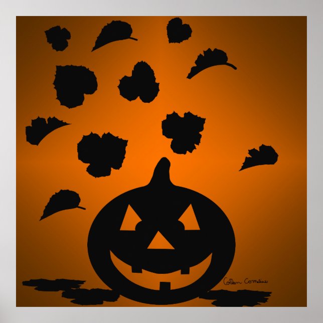 Poster Pumpkin e deixa a silhueta (Frente)