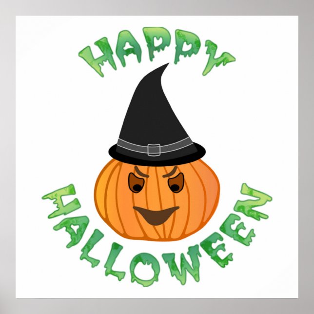 PÓSTER PUMPKIN "FELIZ HALLOWEEN" (Frente)