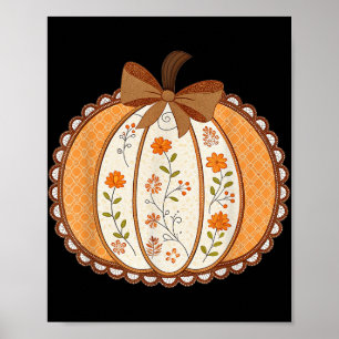 Poster Pumpkin Floral Pumpkin Lace Shirt Coquette R