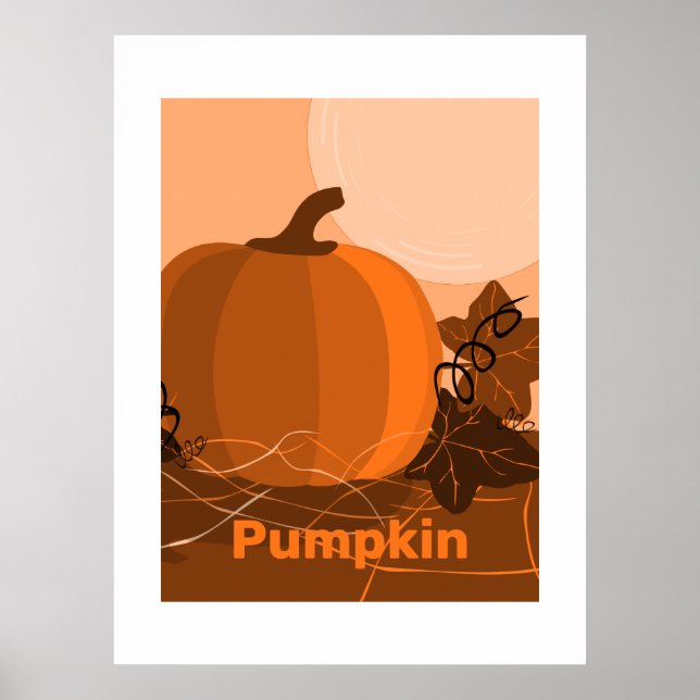 Poster Pumpkin Orange Kitchen Wall Decor (Frente)