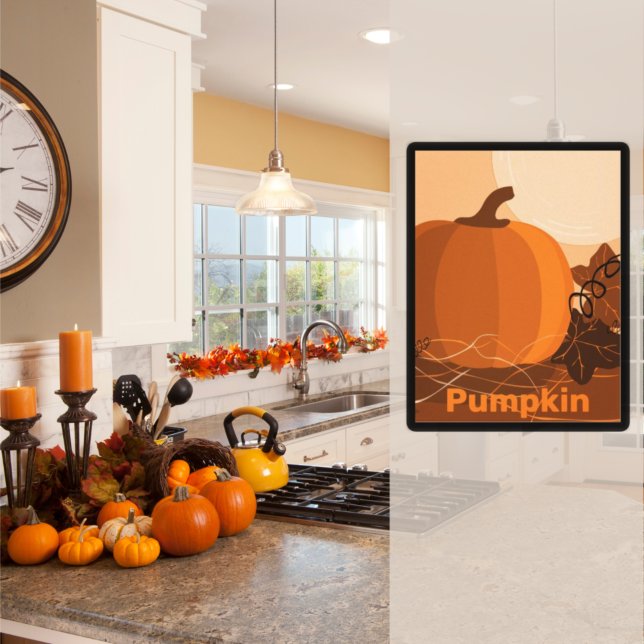 Poster Pumpkin Orange Kitchen Wall Decor (Criador carregado)