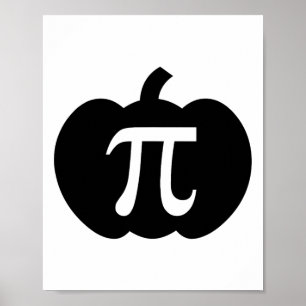 Poster Pumpkin Pi Pie Math Professor Halloween Engraçado 