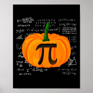 Poster Pumpkin Pie Math Dia de as Bruxas engraçado Ação d