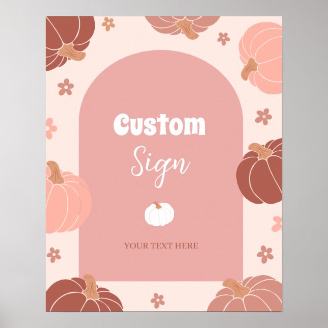 Poster Pumpkin Rosa Pastel Primeiro Ign Personalizado de  (Frente)