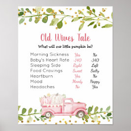 Poster Pumpkin Rosa Pumpkin Vintage Truck Velhas Esposas