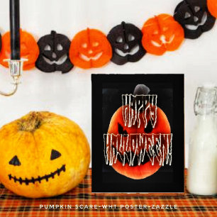 Póster Pumpkin Scare-Wht