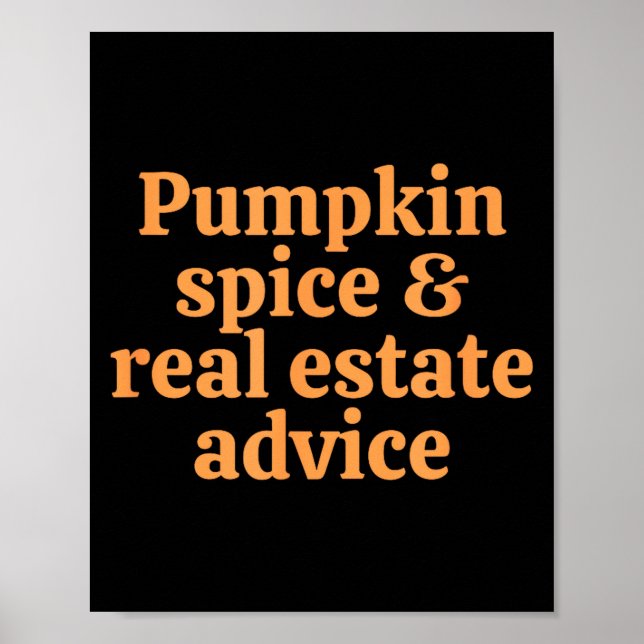 Poster Pumpkin Sce And Real Estate Advice  (Frente)