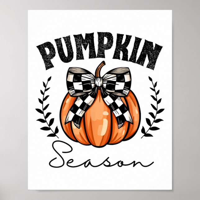 Poster Pumpkin Season Coquette Pumpkin Arco Halloween Spo (Frente)