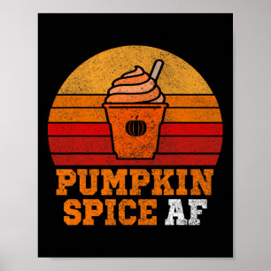 Poster Pumpkin Spice Af Divertimento Men Marido Roupa Hal