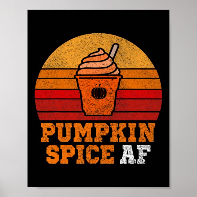 Poster Pumpkin Spice Af Divertimento Men Marido Roupa Hal (Frente)