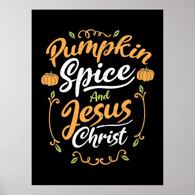 Poster Pumpkin Spice E Jesus (Frente)