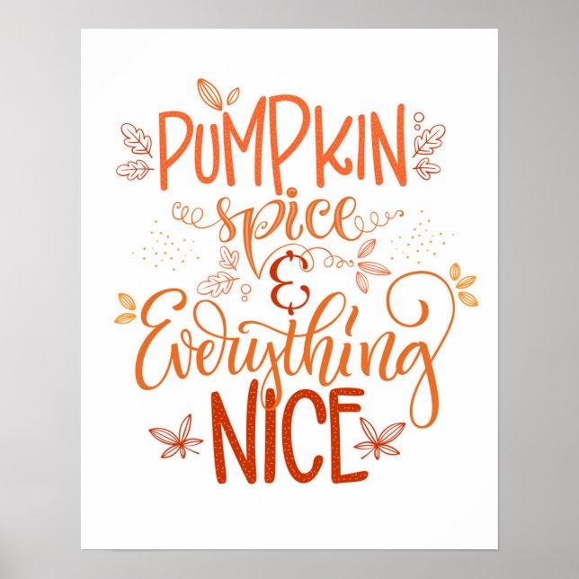 Poster Pumpkin Spice e tudo de bom (Frente)