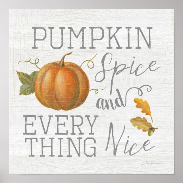 Poster Pumpkin Spice e tudo de bom (Frente)