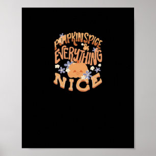 Poster Pumpkin Spice E Tudo O Que É Básico Slogan