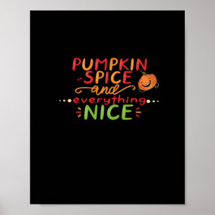 Poster Pumpkin Spice E Tudo O Que É Boa Citação De Slogan