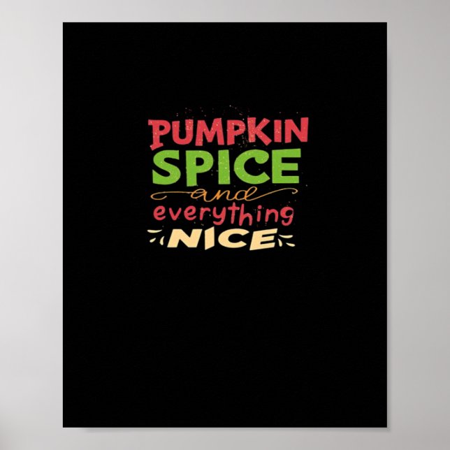 Poster Pumpkin Spice E Tudo O Que É Boa Design (Frente)