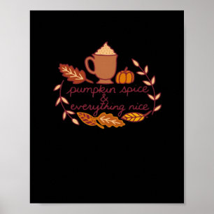 Poster Pumpkin Spice E Tudo O Que É Bonito Café PSL