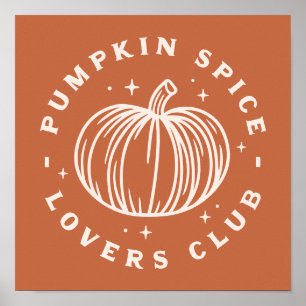Poster Pumpkin Spice Lovers Club