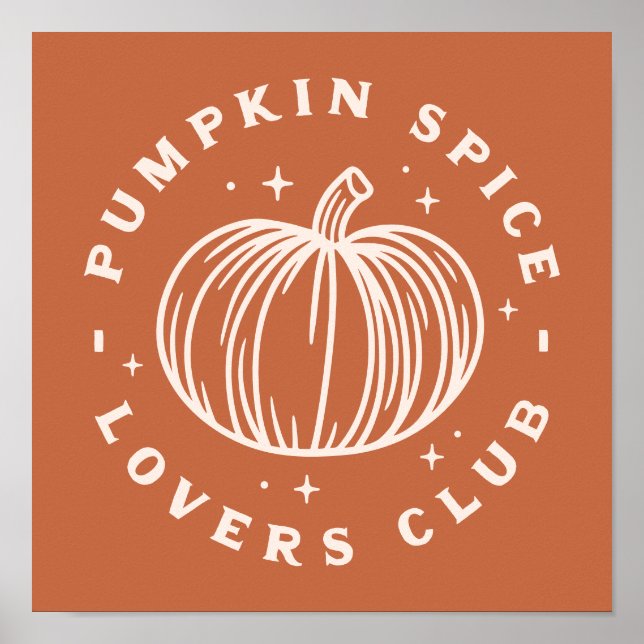 Poster Pumpkin Spice Lovers Club (Frente)